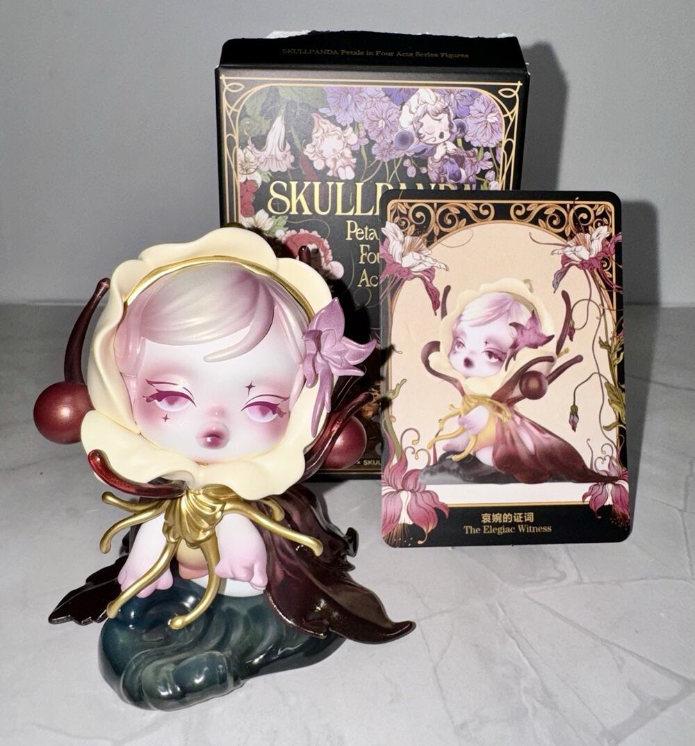 Pop Mart Skullpanda Petals in Four Acts Series Figure: The Elegiac Witness